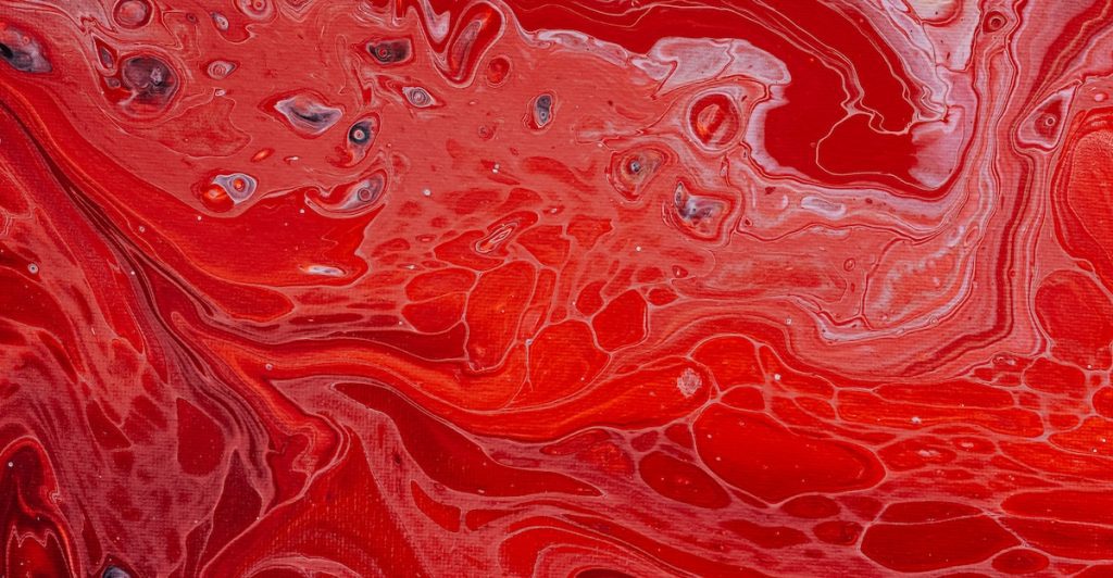 red and white abstract painting