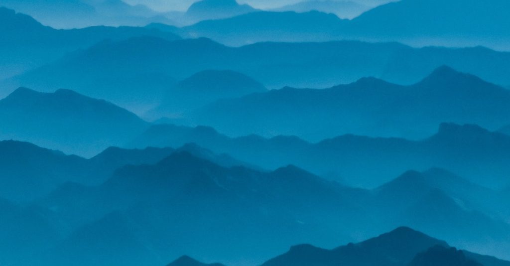 bird's eye view of mountain
